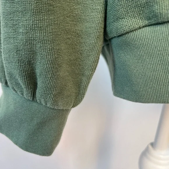 NEW / Madewell Simply Garment-Dyed Terry Zip-Up Lightweight Sweatshirt - Picture 4 of 8